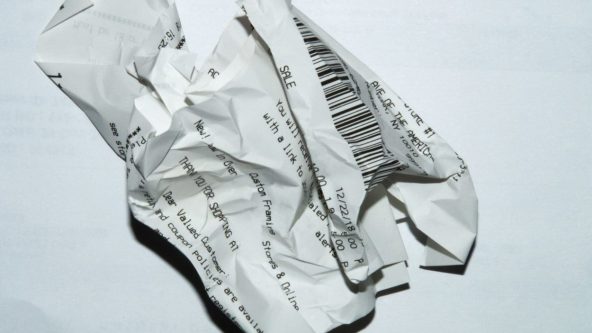 Photo of till receipt